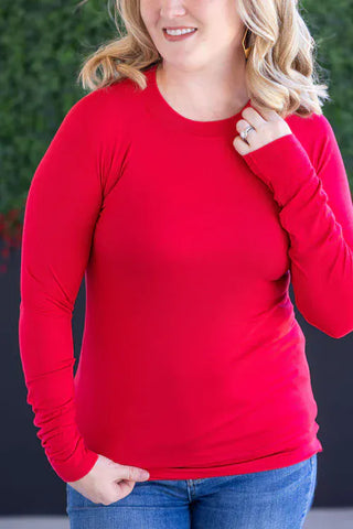 Blair Mockneck Long Sleeve with Thumbholes in Solids (7 Colors)-2- Long Sleeve Tops-MICHELLE MAE-Styled by Stacked - A Plus Size Women's Boutique in Lakeville, MN
