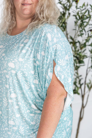 Darcy Luxe Dolman Top in Florals (3 colors)-1- ShortSlv/Slvless Tops-MICHELLE MAE-Styled by Stacked - A Plus Size Women's Boutique in Lakeville, MN