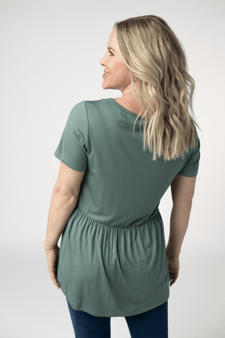 $0 Down Preorder- Marissa Short Sleeve Babydoll (Fall Solids) plus size clothing