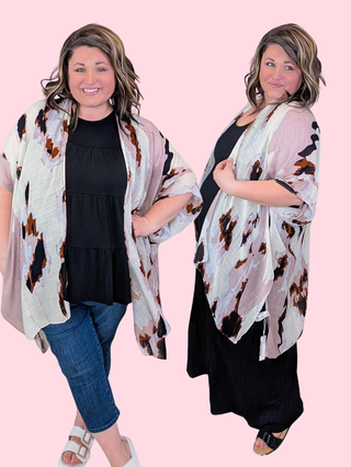 Gaia Ink Wash Kimono in Neutrals
