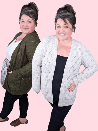 Whitney Textured Knit Spring Weight Cardigan-4- Overlayer Tops-MICHELLE MAE-Styled by Stacked - A Plus Size Women's Boutique in Lakeville, MN