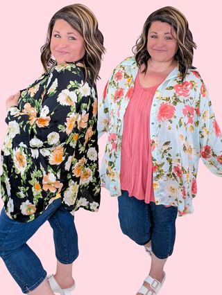Blossom Floral Airy Button Down Top (2 Colors)
