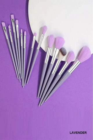 13 Pc Cosmetic Brush Set w/Bag-12- Accessories & Gifts-LA ACCESSORIES-Styled by Stacked - A Plus Size Women's Boutique in Lakeville, MN