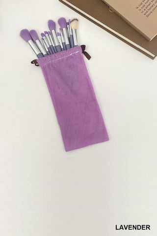 13 Pc Cosmetic Brush Set w/Bag-12- Accessories & Gifts-LA ACCESSORIES-Styled by Stacked - A Plus Size Women's Boutique in Lakeville, MN