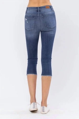 Judy Blue Patched Distressed Capri