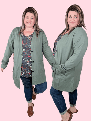 Cori Classic Cardigan w/Oversized Buttons-4- Overlayer Tops-MICHELLE MAE-Styled by Stacked - A Plus Size Women's Boutique in Lakeville, MN