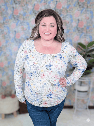Bailey U-Neck Long Sleeve in Florals (6 Prints)