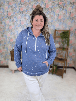 PHC Triple Stretch Halfzip in Vintage Blue Stars