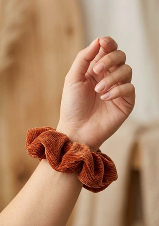 Chenille Oversized Scrunchie in Copper
