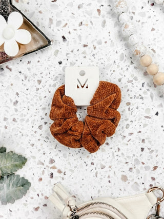 Chenille Oversized Scrunchie in Copper