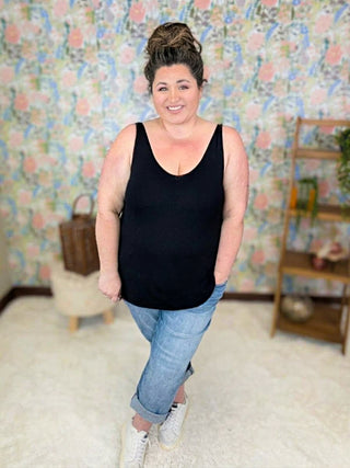 Reversible Wide Strap Long Tank (26 COLORS)