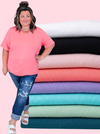 Sophie Perfect Vneck Tee in Solids (8 Colors)