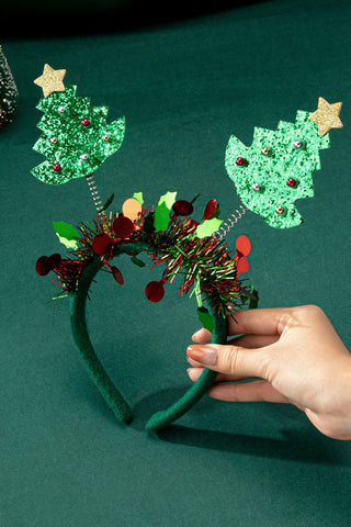 ***Double Xmas Tree Headband-12- Accessories & Gifts-LA ACCESSORIES-Styled by Stacked - A Plus Size Women's Boutique in Lakeville, MN