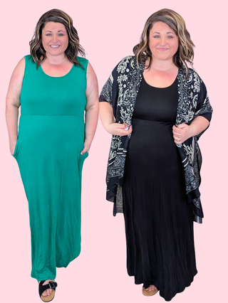 Marion Scoopneck Babydoll Maxi Dress (3 Colors)