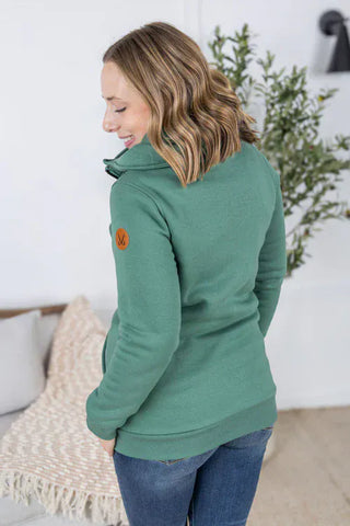 PHC Adria Asymmetrical Zip Outerwear Sweatshirt in Solids (4 Colors)-2- Long Sleeve Tops-MICHELLE MAE-Styled by Stacked - A Plus Size Women's Boutique in Lakeville, MN