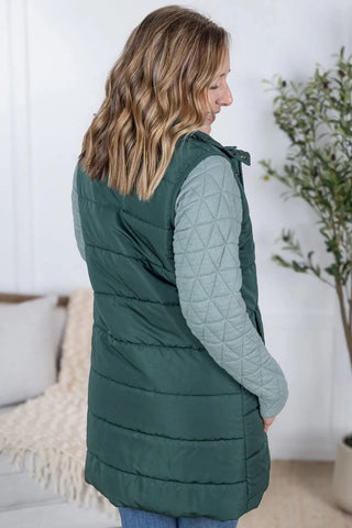Remington Longline Quilted Non-Puff Vest (9 Colors)-4- Overlayer Tops-MICHELLE MAE-Styled by Stacked - A Plus Size Women's Boutique in Lakeville, MN