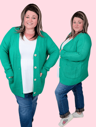 Joanna Slouchy Patch Pocket Grandpa Cardigan in Green-4- Overlayer Tops-WHITE BIRCH-Styled by Stacked - A Plus Size Women's Boutique in Lakeville, MN