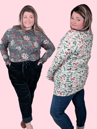 Blair Mockneck Long Sleeve w/Thumbholes in Holiberry-2- Long Sleeve Tops-MICHELLE MAE-Styled by Stacked - A Plus Size Women's Boutique in Lakeville, MN