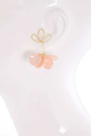 Dangle Blush Petal Drop Earrings-12- Accessories & Gifts-Urbanista-Styled by Stacked - A Plus Size Women's Boutique in Lakeville, MN