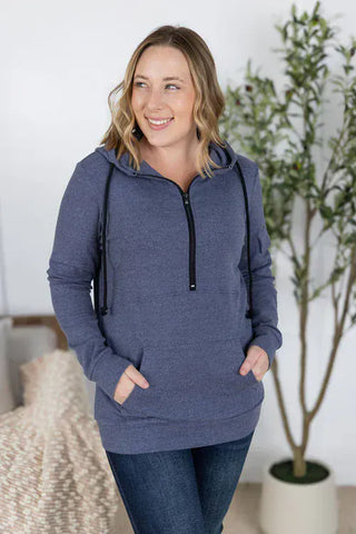 PHC- Triple Stretch Cargo Pocket Accent Halfzip (5 Colors)-3- Hooded Tops-MICHELLE MAE-Styled by Stacked - A Plus Size Women's Boutique in Lakeville, MN