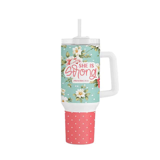 40 Oz Metal Tumblers w/Straw- Christian Theme *DEAL*-12- Accessories & Gifts-i love my freedom-Styled by Stacked - A Plus Size Women's Boutique in Lakeville, MN