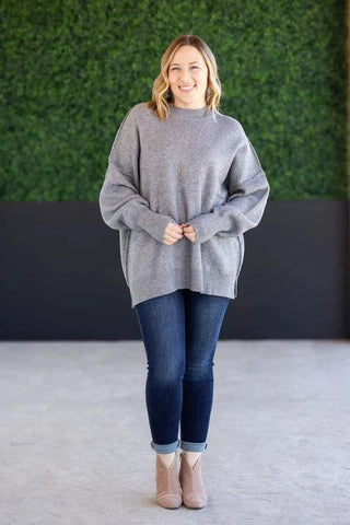 Aurora Cozy Dolman Slouchy Sweater in Solids (3 COLORS)-2- Long Sleeve Tops-Michelle Mae-Styled by Stacked - A Plus Size Women's Boutique in Lakeville, MN