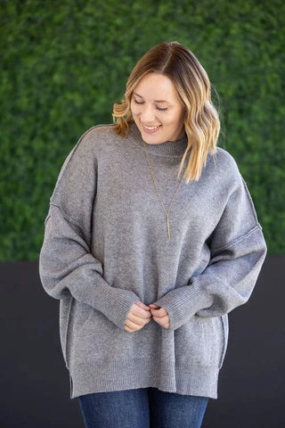 Aurora Cozy Dolman Slouchy Sweater in Solids (3 COLORS)-2- Long Sleeve Tops-Michelle Mae-Styled by Stacked - A Plus Size Women's Boutique in Lakeville, MN