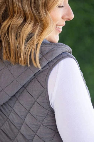Lissa Premium Lightweight Quilted Vest w/Hood (3 COLORS)-4- Overlayer Tops-MICHELLE MAE-Styled by Stacked - A Plus Size Women's Boutique in Lakeville, MN