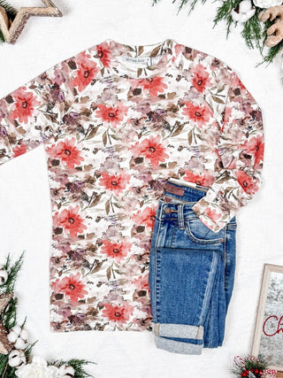 Blair Mockneck Long Sleeve w/Thumbholes in Florals (12 Prints)-2- Long Sleeve Tops-MICHELLE MAE-Styled by Stacked - A Plus Size Women's Boutique in Lakeville, MN