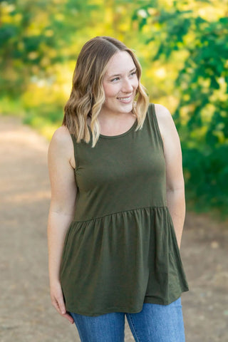 Cole Scoopneck Mini Ruffle Tank in Solids (11 colors!)-1- ShortSlv/Slvless Tops-Michelle Mae-Styled by Stacked - A Plus Size Women's Boutique in Lakeville, MN
