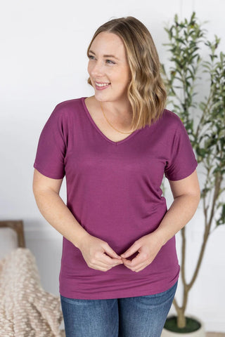Ashley Ultimate Dolman Tee in Short Sleeve Solids (15 colors)-1- ShortSlv/Slvless Tops-Michelle Mae-Styled by Stacked - A Plus Size Women's Boutique in Lakeville, MN