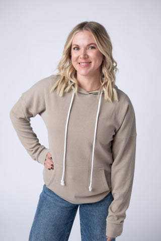 PHC- Luxe Ribbed Pullover Hoodie w/Side Slits (6 Colors)-3- Hooded Tops-MICHELLE MAE-Styled by Stacked - A Plus Size Women's Boutique in Lakeville, MN