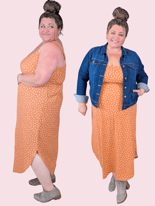 Catie Perfect Scooped Midi Dress in Floral-11- Dress/Romp/Jump-Michelle Mae-Styled by Stacked - A Plus Size Women's Boutique in Lakeville, MN