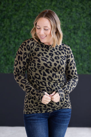 Blair Mockneck Long Sleeve w/Thumbholes in Prints (Non-Florals)-2- Long Sleeve Tops-MICHELLE MAE-Styled by Stacked - A Plus Size Women's Boutique in Lakeville, MN