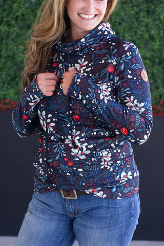 PHC Cozy Cloud Funnel in Dark Holiberry-3- Hooded Tops-MICHELLE MAE-Styled by Stacked - A Plus Size Women's Boutique in Lakeville, MN