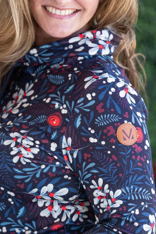 PHC Cozy Cloud Funnel in Dark Holiberry-3- Hooded Tops-MICHELLE MAE-Styled by Stacked - A Plus Size Women's Boutique in Lakeville, MN