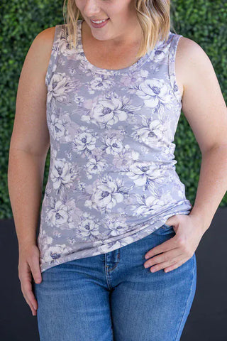 Livi Triple Stretch Scoopneck Tank in Florals (9 Colors)-1- ShortSlv/Slvless Tops-MICHELLE MAE-Styled by Stacked - A Plus Size Women's Boutique in Lakeville, MN