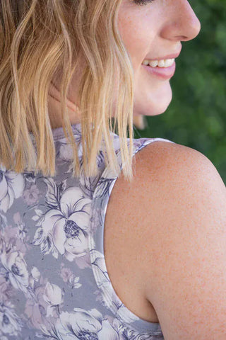 Livi Triple Stretch Scoopneck Tank in Florals (9 Colors)-1- ShortSlv/Slvless Tops-MICHELLE MAE-Styled by Stacked - A Plus Size Women's Boutique in Lakeville, MN