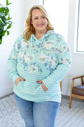 PHC- Stripe + Floral Mix Pullover Hoodies (2 Colors!)
