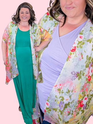 Primrose Flower Garden Kimono