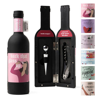 90S Song Lyrics Bottle Service Wine Accessory Set-12- Accessories & Gifts-DM Merchandising-Styled by Stacked - A Plus Size Women's Boutique in Lakeville, MN