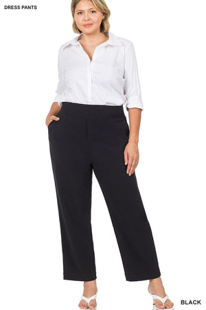 Casual Friday Everyday Flat Front Crop Dress Pant