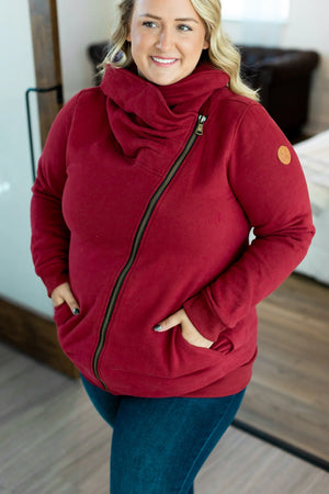 PHC- Adria Asymmetrical Solid Heavyweight Zip Cowl