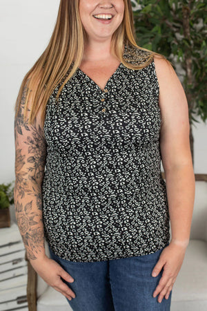 SALE-  BUTTONFRONT HENLEY TANK- PRINTS