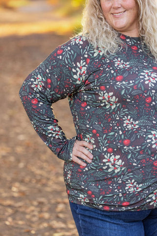 Blair Mockneck Long Sleeve w/Thumbholes in Holiberry-2- Long Sleeve Tops-MICHELLE MAE-Styled by Stacked - A Plus Size Women's Boutique in Lakeville, MN