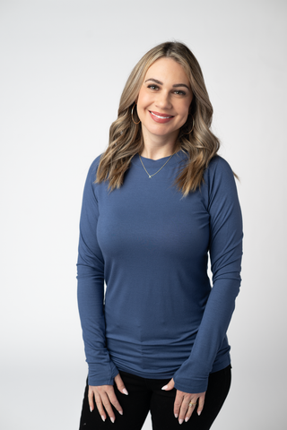 Blair Mockneck Long Sleeve with Thumbholes in Solids (8 Colors)