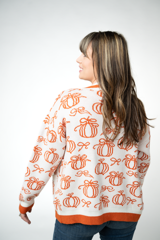 Adria Luxe Cardigan w/Pockets in Pumpkin Patch