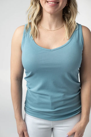 Kennedy Rounded Vneck Tank in Solids (5 Colors)