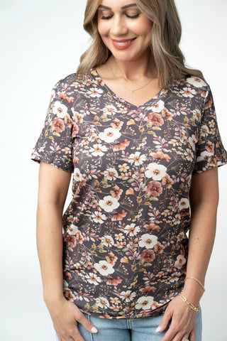 Sophie Vneck Perfect Tee in Florals (9 Prints)
