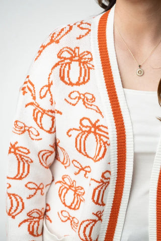 Adria Luxe Cardigan w/Pockets in Pumpkin Patch